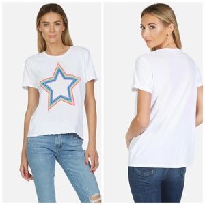 Lauren Moshi White Star Graphic Tee